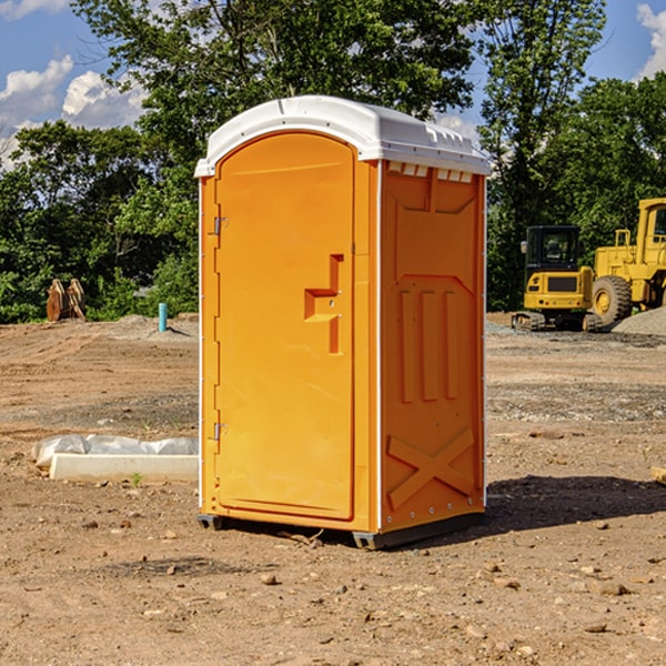 how often are the portable restrooms cleaned and serviced during a rental period in Rockland Michigan